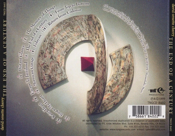 CD David Ornette Cherry "The End Of A Century" – photo 2